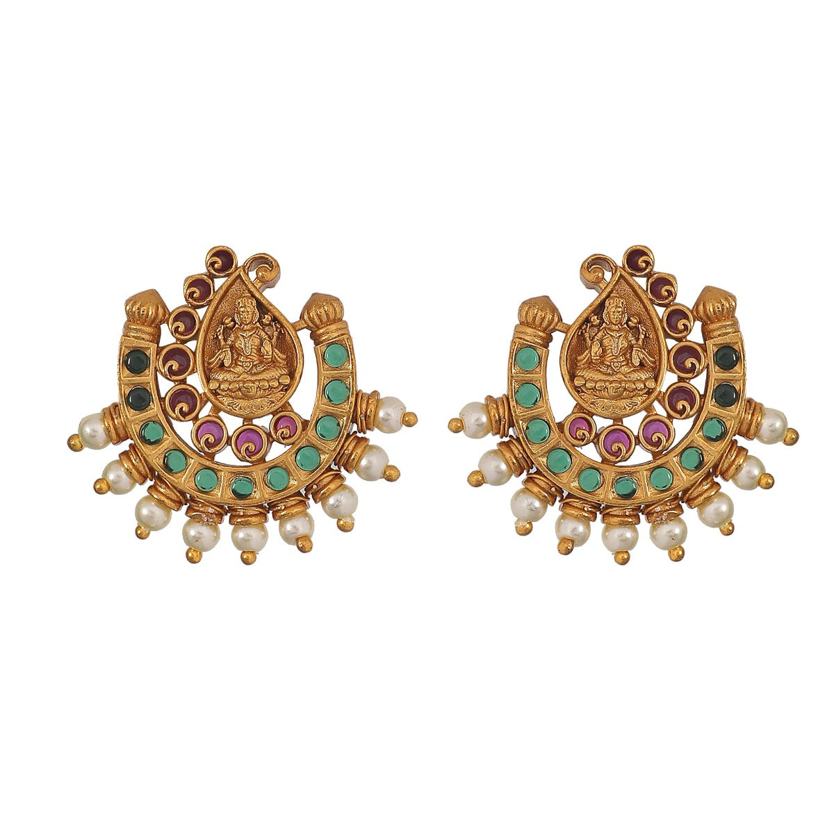 Lakshmi Rice Pearl Gold Earrings - Suvitamara